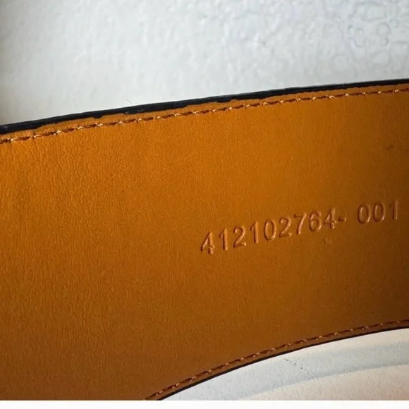 Lauren Ralph Lauren Black Croc-Embossed Belt - Picture 4 of 7